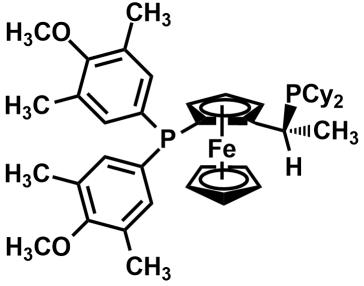 (R)-(-)-1-{(S)-2-[Bis(3,5-dimethyl-4-methoxyphenyl)phosphino]ferrocenyl}ethyldicyclohexylphosphine[360048-63-1]