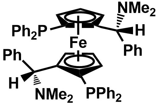 (S,S)-(-)-2,2-Bis[(R)-(N,N-dimethylamino)(phenyl)methyl]-1,1-bis(diphenylphosphino)ferrocene[210842-74-3]